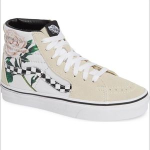Vans Sk8-Hi Checker Floral High Top Sneaker